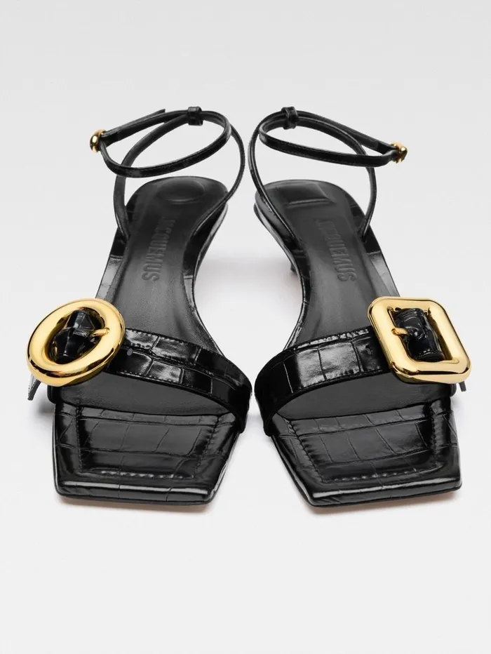 Women Shoes JACQUEMUS The Low Regalo Sandals Black Women Shoes JACQUEMUS The Low Regalo Sandals Black