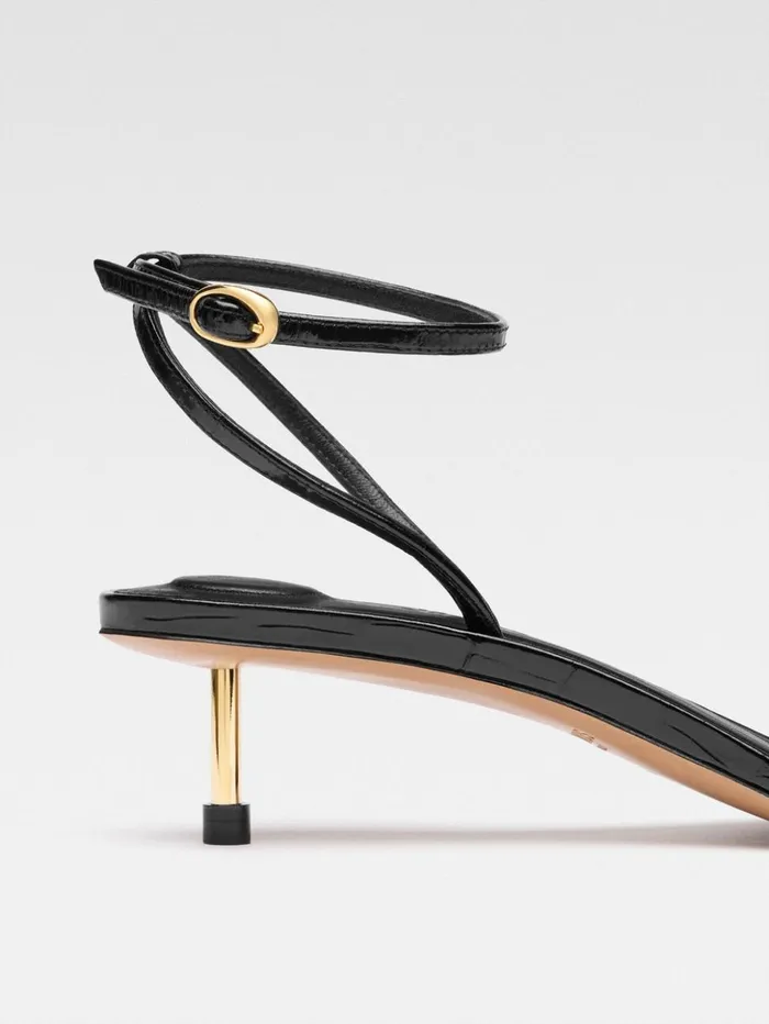 Women Shoes JACQUEMUS The Low Regalo Sandals Black Women Shoes JACQUEMUS The Low Regalo Sandals Black