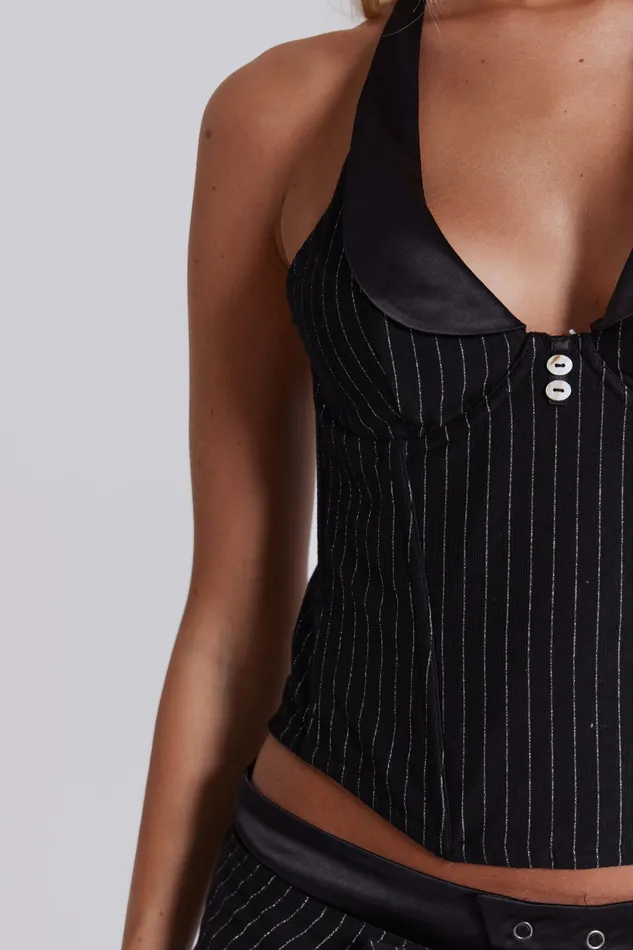 Women Shop Girlfriend Halter Corset Top Tops Jaded London