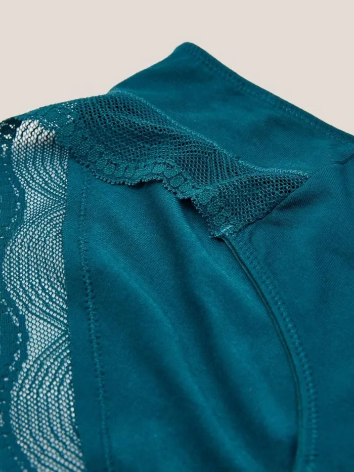 Women Shortie Mid Teal White Stuff Underwear