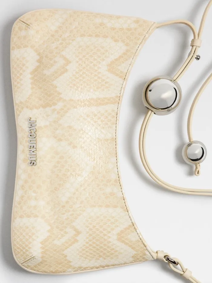 Women Shoulder Bags JACQUEMUS The Bisou Perle Ivory Women Shoulder Bags JACQUEMUS The Bisou Perle Ivory