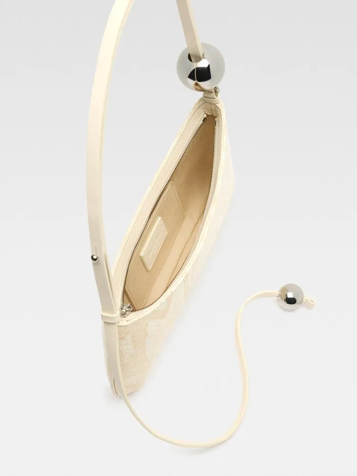 Women Shoulder Bags JACQUEMUS The Bisou Perle Ivory Women Shoulder Bags JACQUEMUS The Bisou Perle Ivory