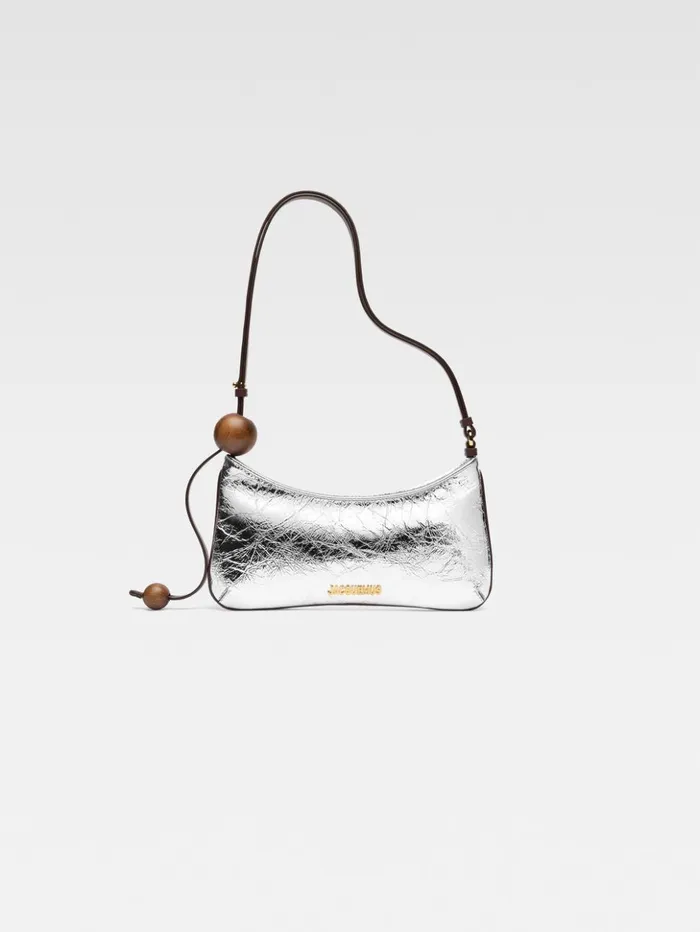 Women Shoulder Bags JACQUEMUS The Bisou Perle Silver