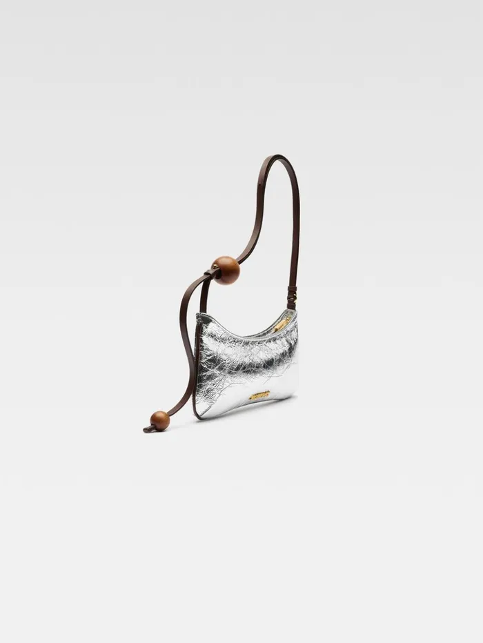 Women Shoulder Bags JACQUEMUS The Bisou Perle Silver Women Shoulder Bags JACQUEMUS The Bisou Perle Silver