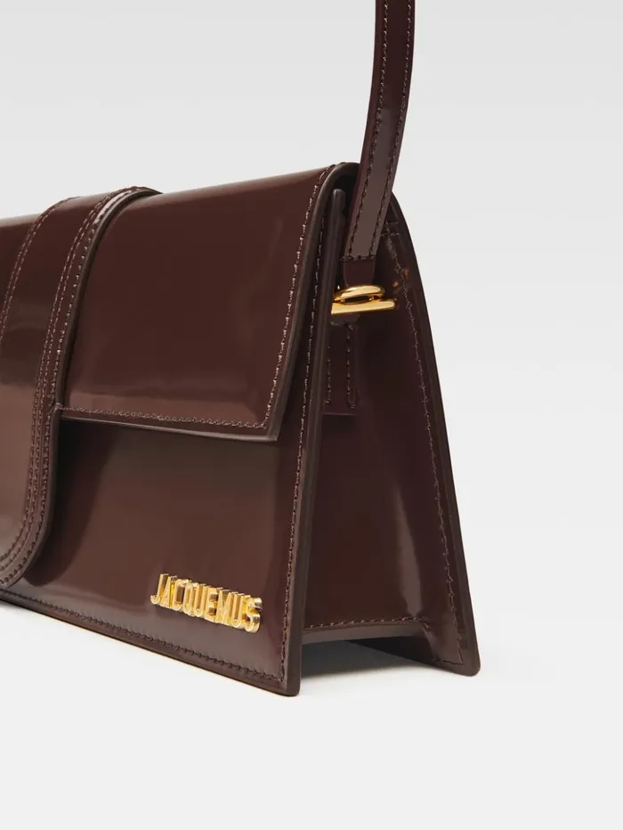 Women Shoulder Bags JACQUEMUS The Long Bambino Midnight Brown Women Shoulder Bags JACQUEMUS The Long Bambino Midnight Brown