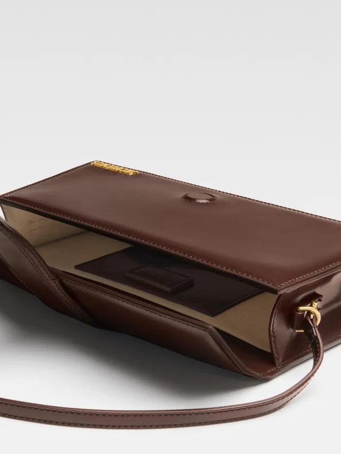 Women Shoulder Bags JACQUEMUS The Long Bambino Midnight Brown Women Shoulder Bags JACQUEMUS The Long Bambino Midnight Brown