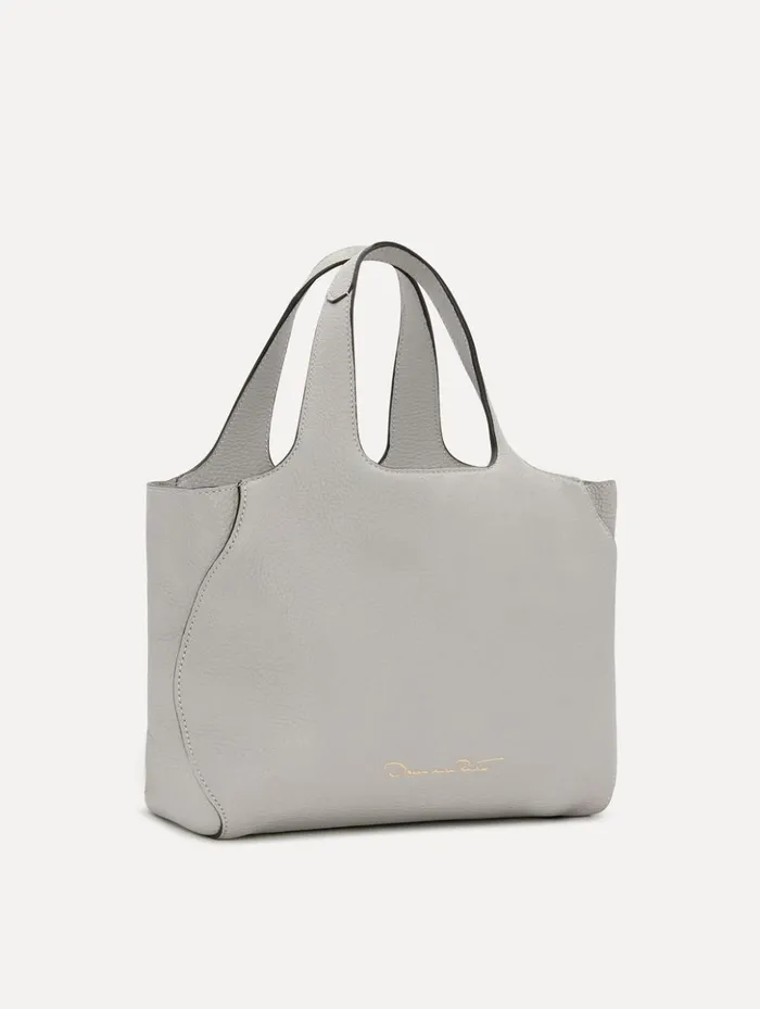 Women Signature Handbags Oscar De La Renta The Mini Topaz Grigio Perla Women Signature Handbags Oscar De La Renta The Mini Topaz Grigio Perla