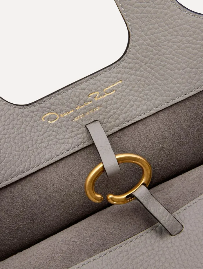 Women Signature Handbags Oscar De La Renta The Mini Topaz Grigio Perla Women Signature Handbags Oscar De La Renta The Mini Topaz Grigio Perla