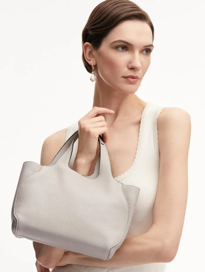 Women Signature Handbags Oscar De La Renta The Mini Topaz Grigio Perla Women Signature Handbags Oscar De La Renta The Mini Topaz Grigio Perla