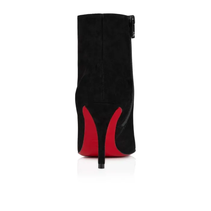 Women So Apostropha Booty 80 Mm Low Boots 8211 Veau Velours 8211 Black Christian Louboutin Boots