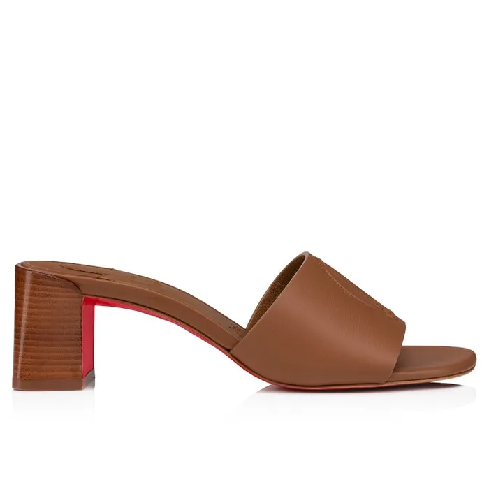 Women So CL Mule 55 Mm Mules Sandals 8211 Calf Leather 8211 Cuoio Christian Louboutin Mules