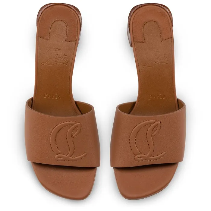 Women So CL Mule 55 Mm Mules Sandals 8211 Calf Leather 8211 Cuoio Christian Louboutin Mules