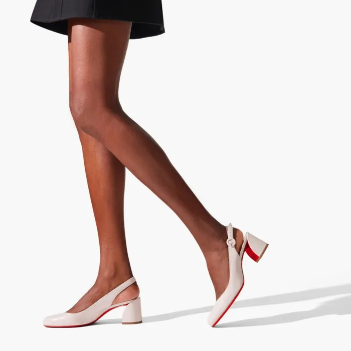 Women So Jane Sling 55 Mm Sling Back Pumps 8211 Patent Leather 8211 Leche Christian Louboutin Pumps