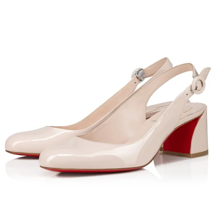 Women So Jane Sling 55 Mm Sling Back Pumps 8211 Patent Leather 8211 Leche Christian Louboutin Pumps