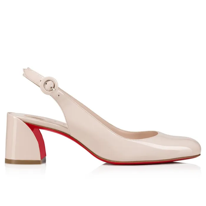 Women So Jane Sling 55 Mm Sling Back Pumps 8211 Patent Leather 8211 Leche Christian Louboutin Pumps