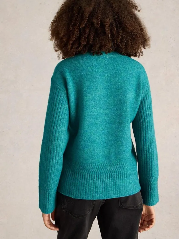 Women SOPHIA JUMPER Bright Teal White Stuff Knitwear