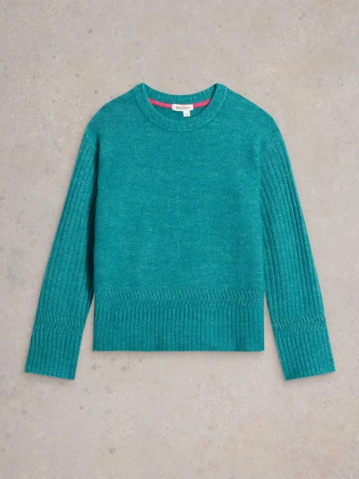 Women SOPHIA JUMPER Bright Teal White Stuff Knitwear