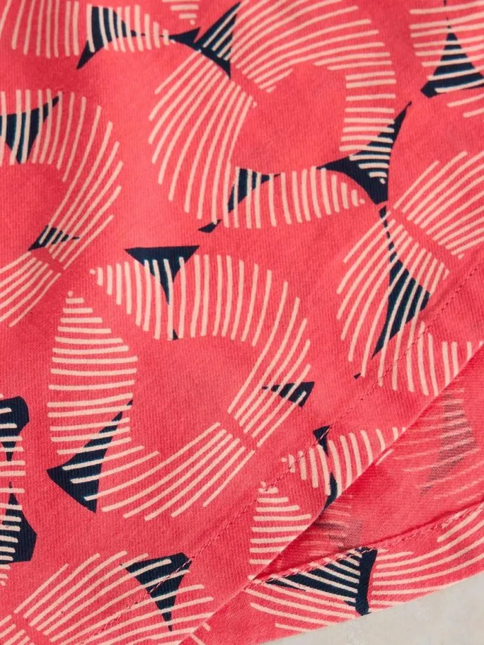 Women Sophie Organic Shirt Red Print White Stuff Shirts and Blouses