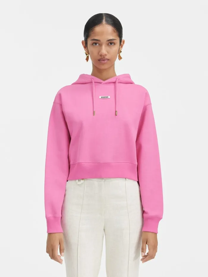 Women Sweatshirts and Joggings JACQUEMUS The Gros Grain Hoodie Pink