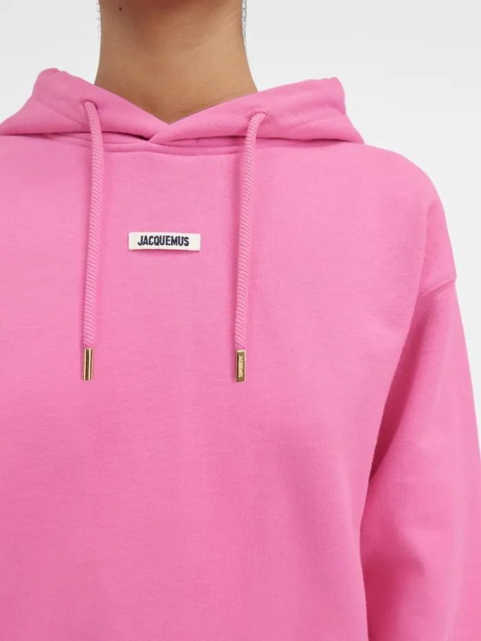 Women Sweatshirts and Joggings JACQUEMUS The Gros Grain Hoodie Pink