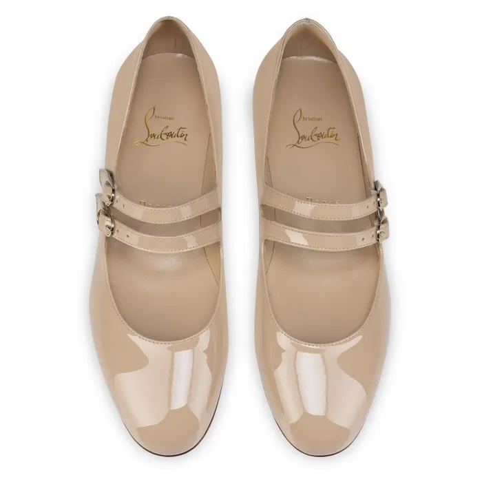 Women Sweet Jane Ballerinas 8211 Patent Leather 8211 Nude 1 Christian Louboutin Flats and Loafers