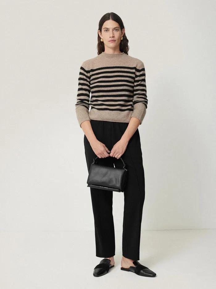 Women Tailored Smart Jogger Black Jigsaw Trousers
