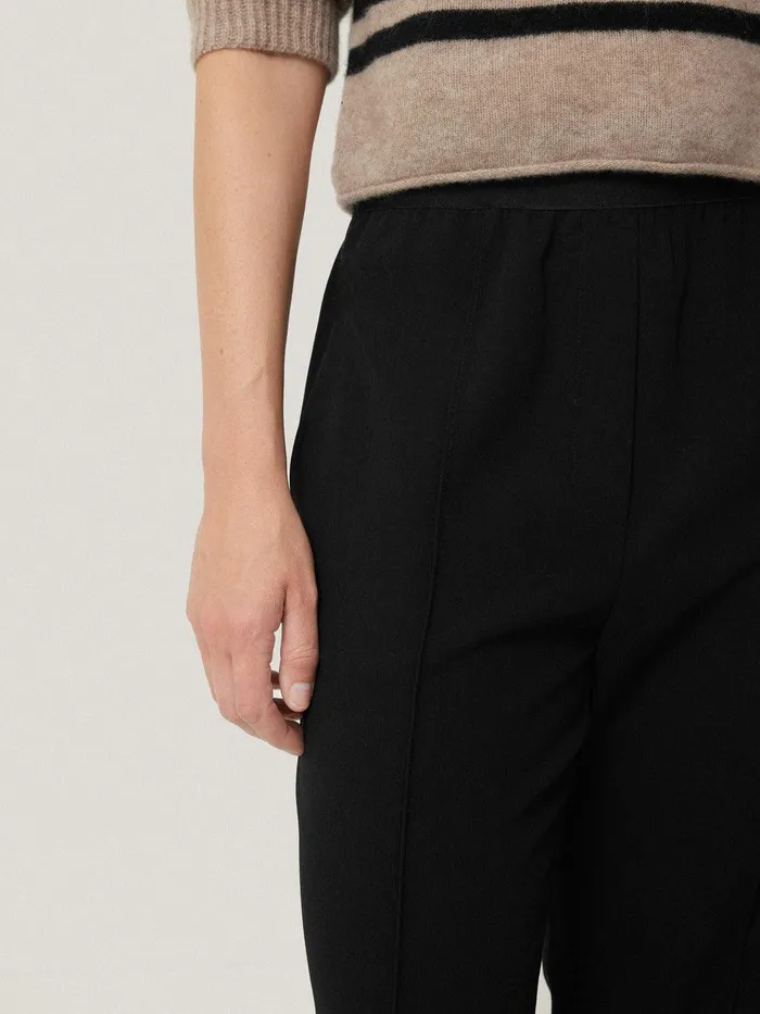 Women Tailored Smart Jogger Black Jigsaw Trousers