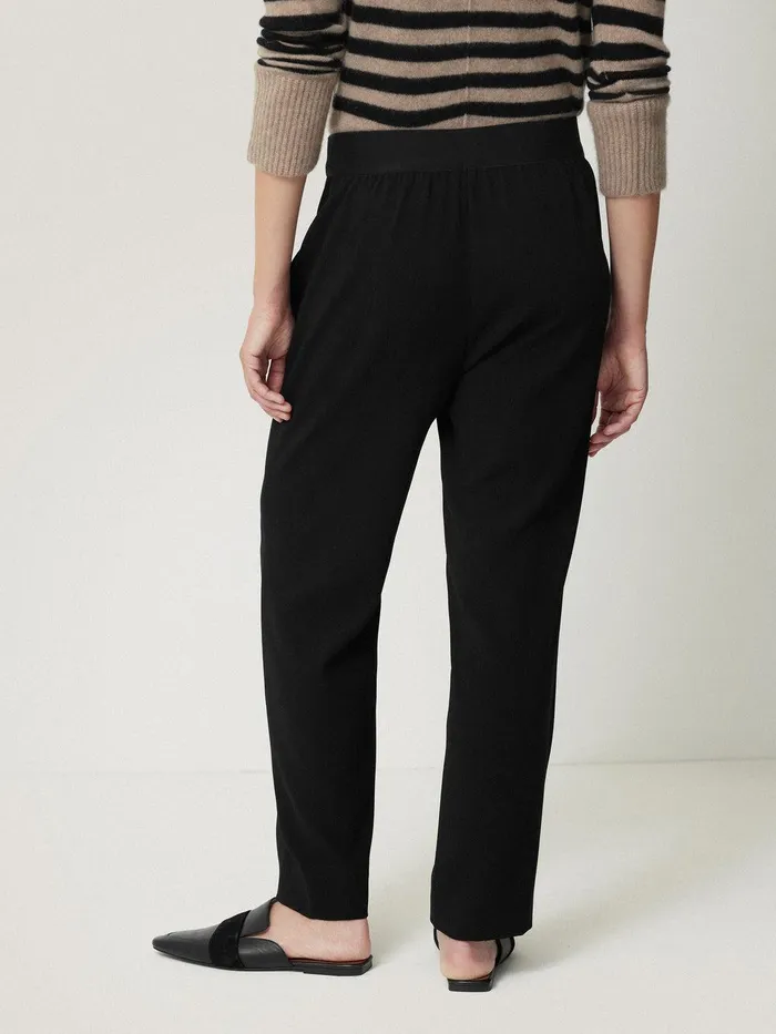 Women Tailored Smart Jogger Black Jigsaw Trousers