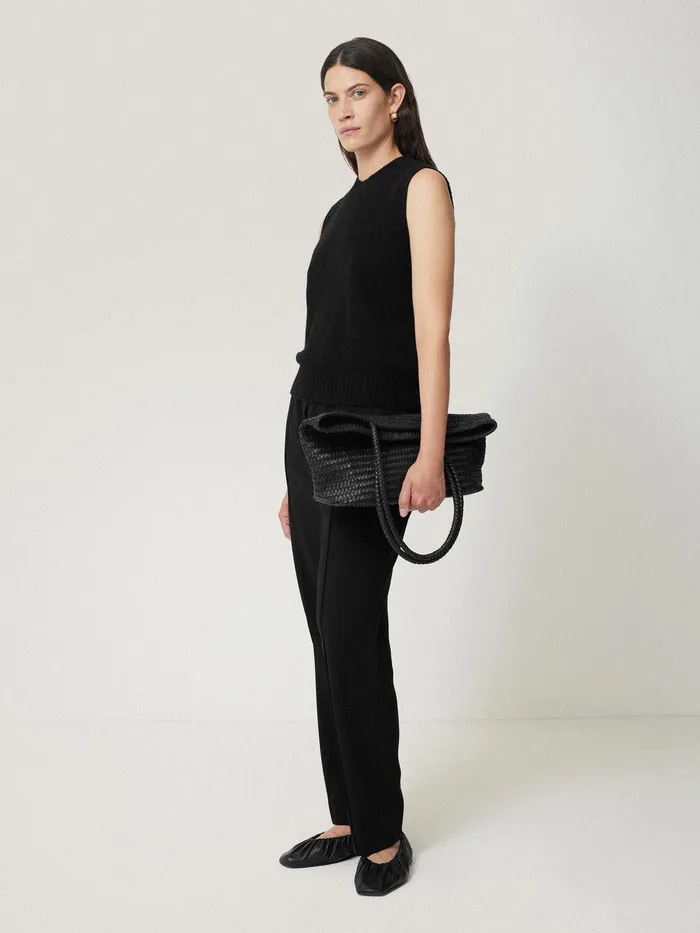 Women Tailored Smart Jogger Black Jigsaw Trousers