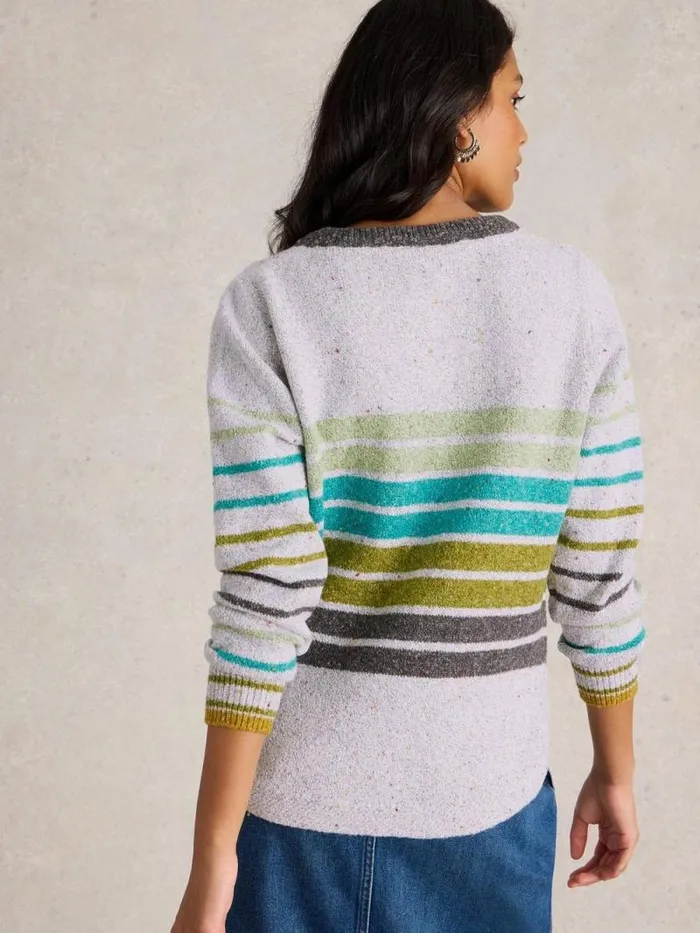 Women TALIA NEP JUMPER Natural Multi White Stuff Knitwear Women TALIA NEP JUMPER Natural Multi White Stuff Knitwear