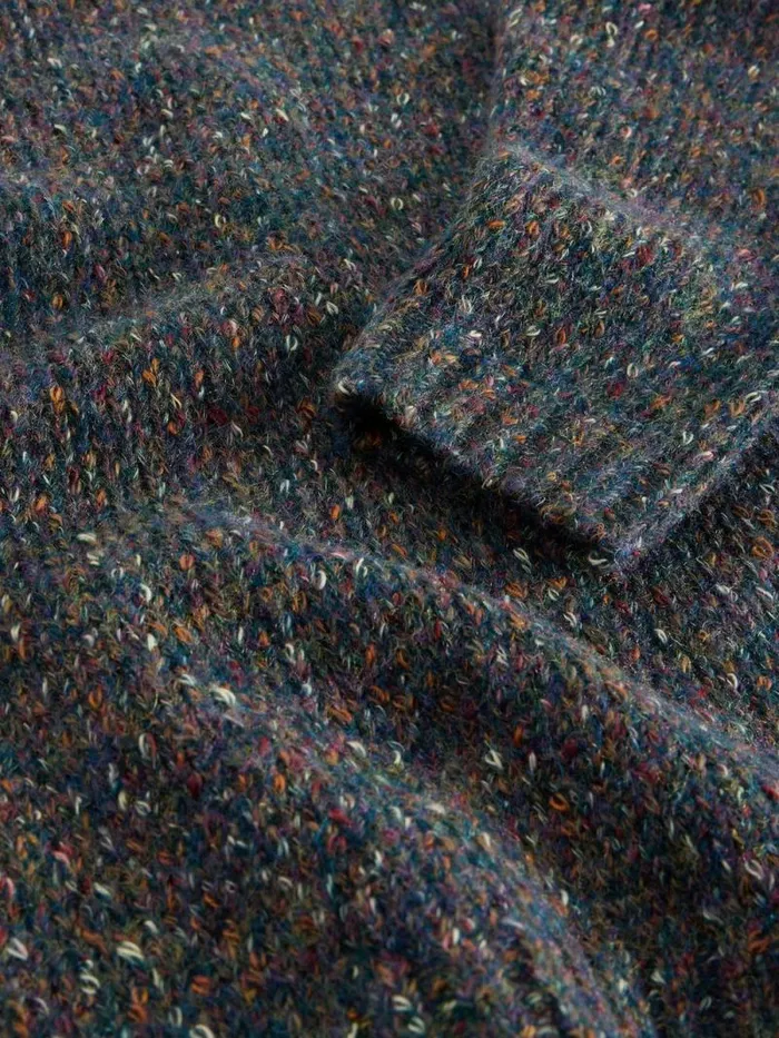 Women TEXTURED V NECK JUMPER Teal Multi White Stuff Knitwear Women TEXTURED V NECK JUMPER Teal Multi White Stuff Knitwear