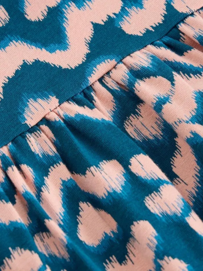 Women Thea Jersey Knee Length Dress Teal Print White Stuff Dresses Women Thea Jersey Knee Length Dress Teal Print White Stuff Dresses