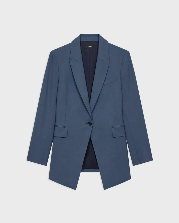 Women Theory Blazers Jackets Etiennette Blazer In Good Wool Ash Blue