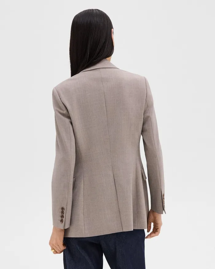 Women Theory Blazers Jackets Etiennette Blazer In Good Wool Cinder Melange