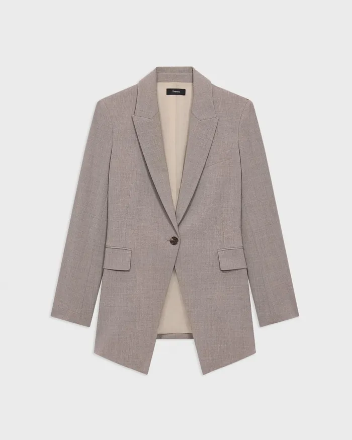 Women Theory Blazers Jackets Etiennette Blazer In Good Wool Cinder Melange