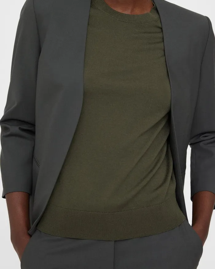 Women Theory Blazers Jackets Lindrayia Blazer In Good Wool Deep Green