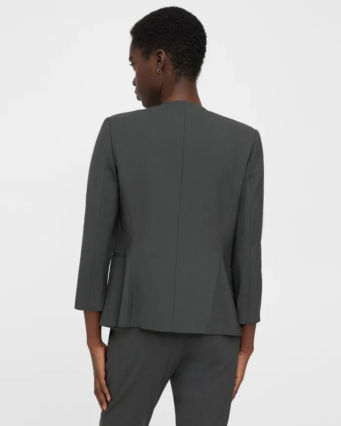 Women Theory Blazers Jackets Lindrayia Blazer In Good Wool Deep Green