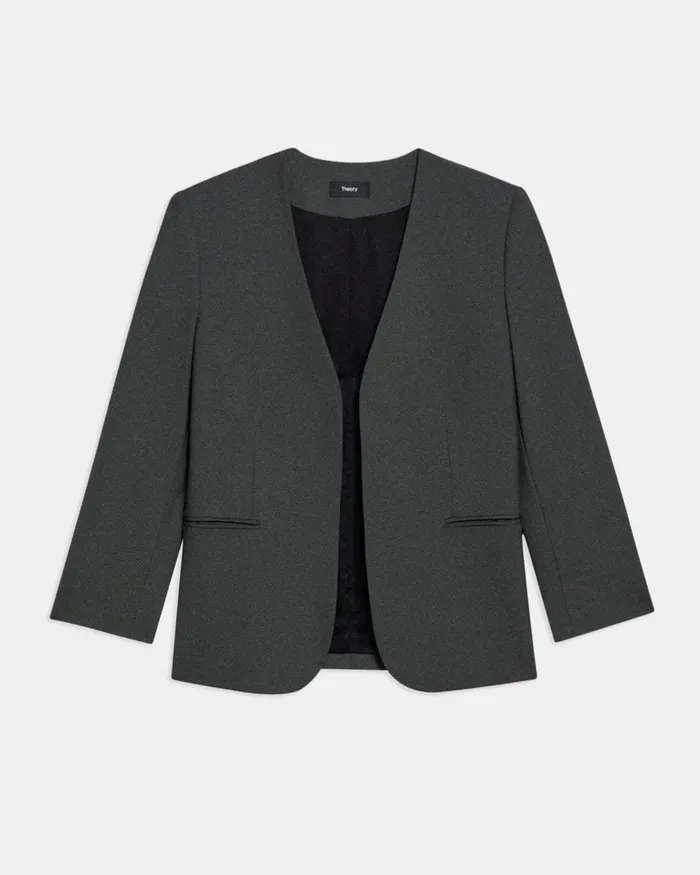 Women Theory Blazers Jackets Lindrayia Blazer In Good Wool Deep Green