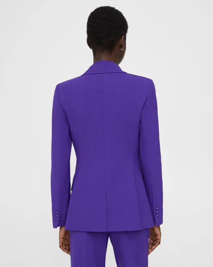 Women Theory Blazers Jackets Staple Blazer In Good Wool Blue Iris
