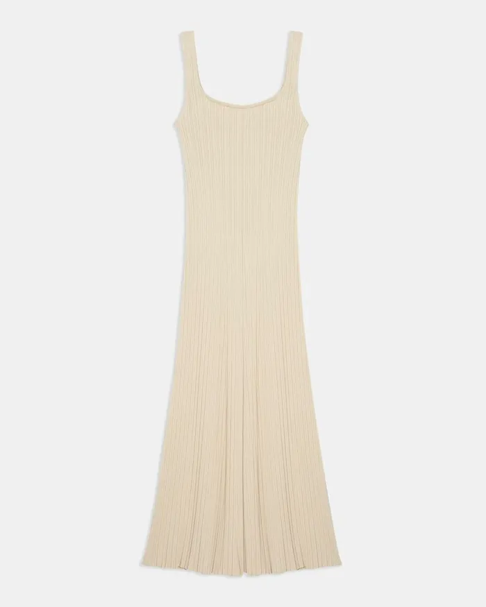 Women Theory Dresses Tank Dress In Stretch Knit Butter Yellow
