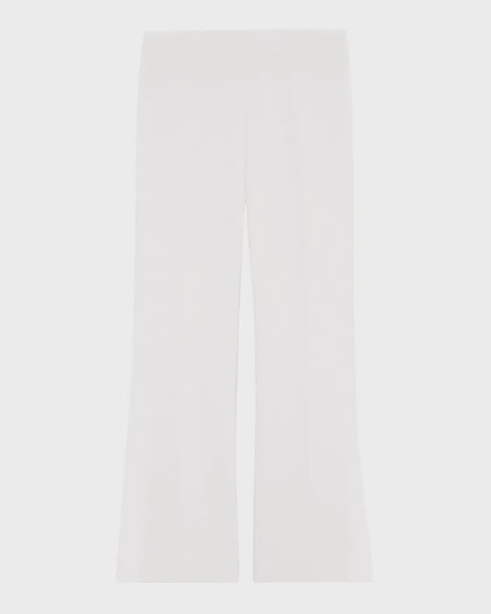 Women Theory Pants Cropped Kick Pant In Stretch CottonBlend White
