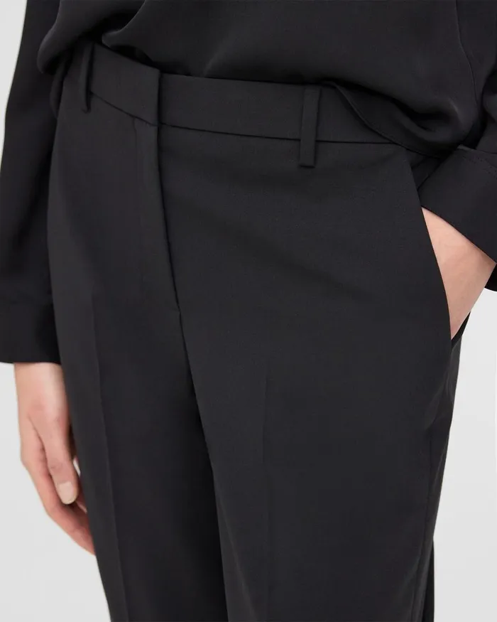 Women Theory Pants Treeca Pant In Stretch Wool Black