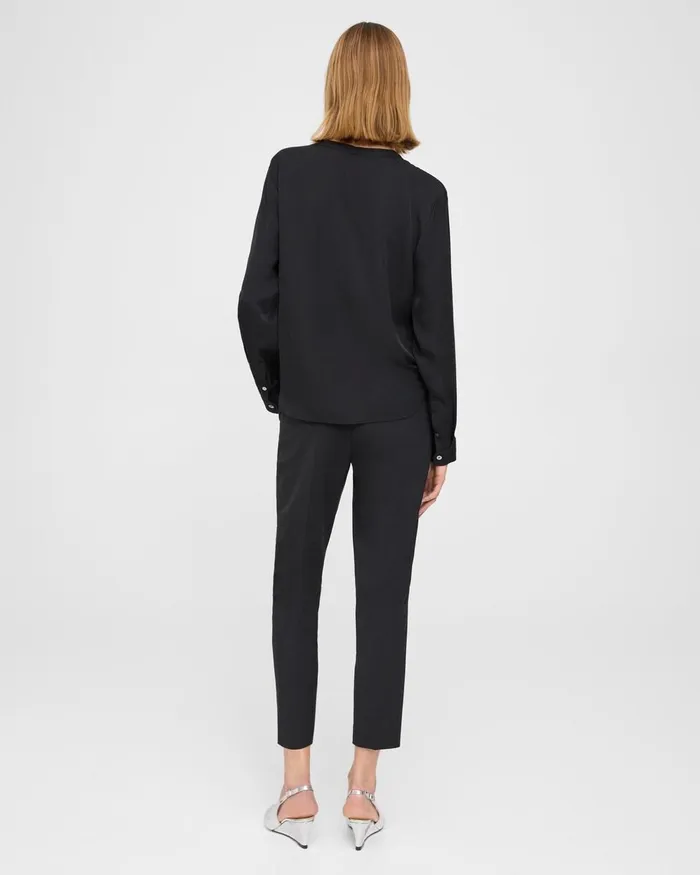 Women Theory Pants Treeca Pant In Stretch Wool Black