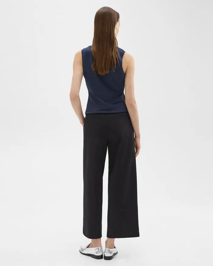 Women Theory Pants Utility Pant In Organic Cotton Nocturne Navy