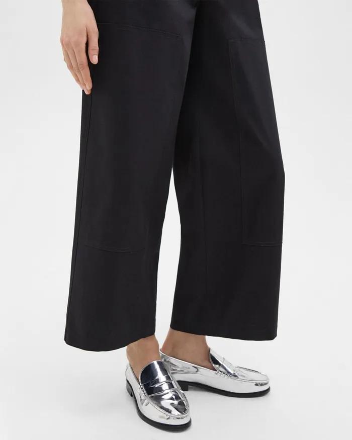 Women Theory Pants Utility Pant In Organic Cotton Nocturne Navy