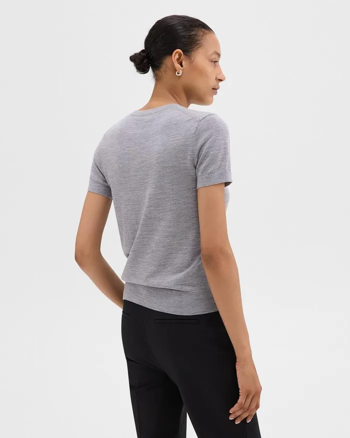 Women Theory TShirts Tank Tops Sweater Tee In Regal Wool Cool Heather Grey