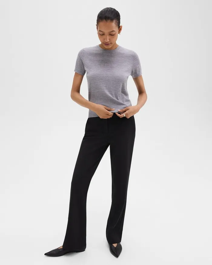 Women Theory TShirts Tank Tops Sweater Tee In Regal Wool Cool Heather Grey