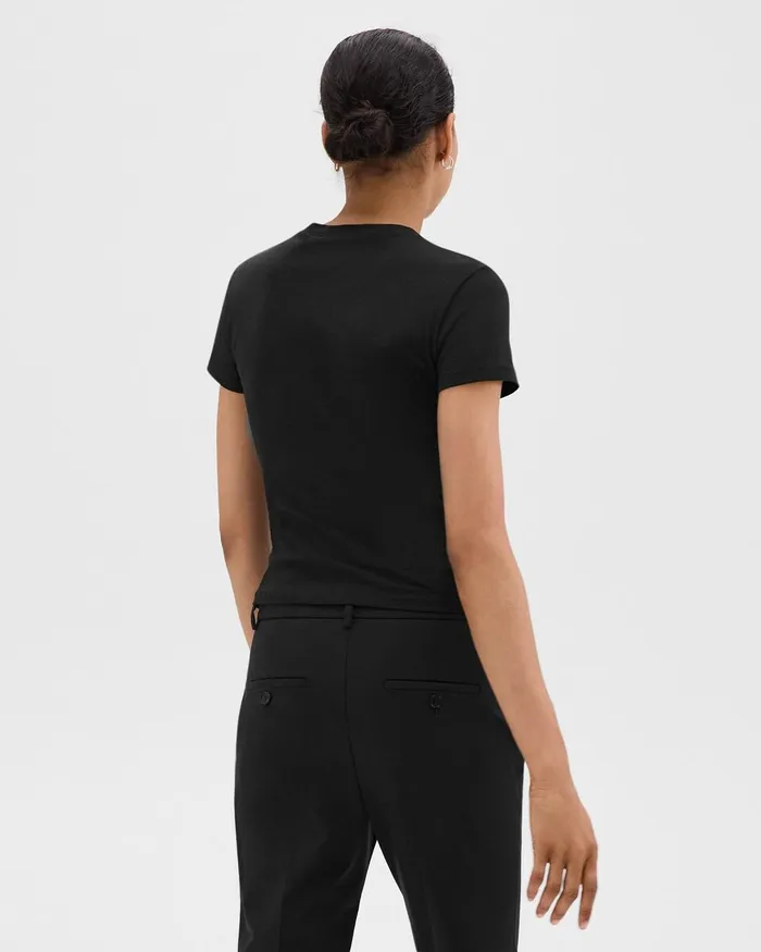 Women Theory TShirts Tank Tops Tiny Tee In Organic Cotton Black