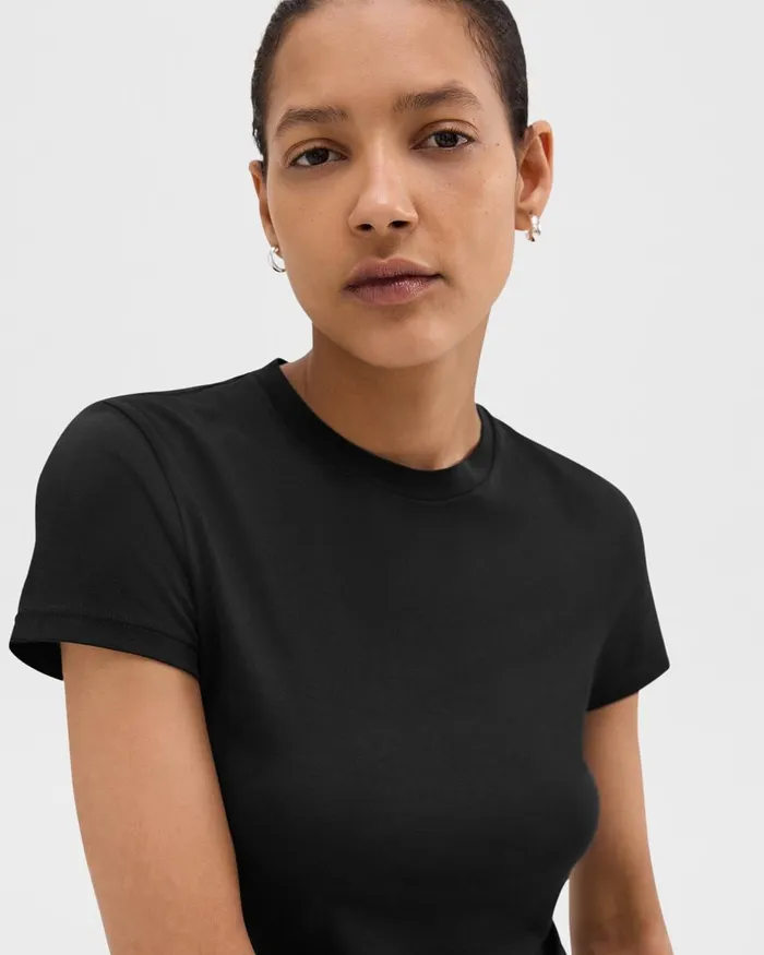 Women Theory TShirts Tank Tops Tiny Tee In Organic Cotton Black
