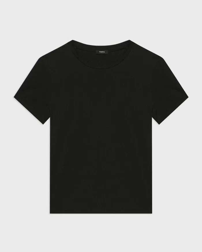 Women Theory TShirts Tank Tops Tiny Tee In Organic Cotton Black